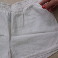 Къси панталонки в БЯЛ и ПЕПЕЛ ОТ РОЗИ цвят , снимка 3 - Къси панталони и бермуди - 36502719
