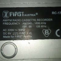 Касетофон FirstAustria, снимка 4 - Радиокасетофони, транзистори - 44001374