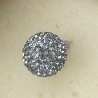 Сребърен пръстен топка с кристали "Swarovski"® / проба 925 и Житен клас , снимка 6 - Пръстени - 26286330