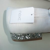 Нови балеринки Next 37Н със сребристо токче, снимка 4 - Дамски ежедневни обувки - 37793451