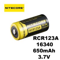 Оригинална качествена акумулаторна батерия 16340 3.7V 650mAh NITECORE, снимка 2 - Къмпинг осветление - 40278422