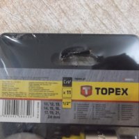 Комплект тресчотка с 10 вложки *1/2 " TOPEX 38D652*, снимка 3 - Други инструменти - 28981798