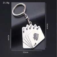 ключодържател покер карти хромиран, снимка 3 - Други - 43656410