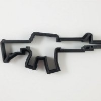 Автомат Пушка оръжие пластмасов резец форма фондан тесто бисквитки, снимка 1 - Форми - 43956948
