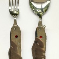 Мултифункционален нож, швейцарско джобно ножче, джобна ножка с вилица и лъжица за подарък, снимка 4 - Ножове - 34942914