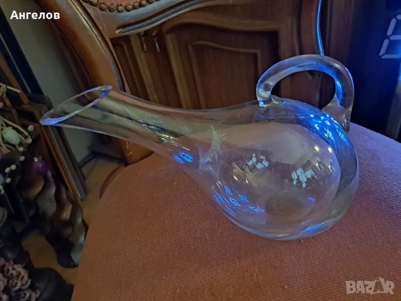 Кристален декантер за вино, 1 литър, снимка 1