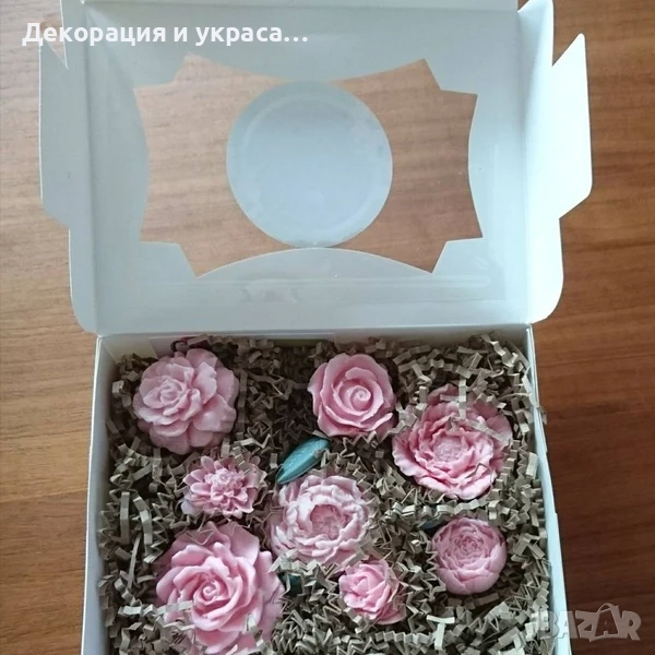 Сет 8 бр. Коледен подарък от ароматни цветя, снимка 1