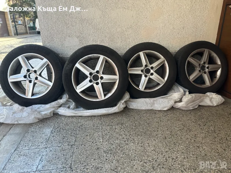 Алуминиеви джанти 5х112, с гуми Continental 205/55R16, снимка 1
