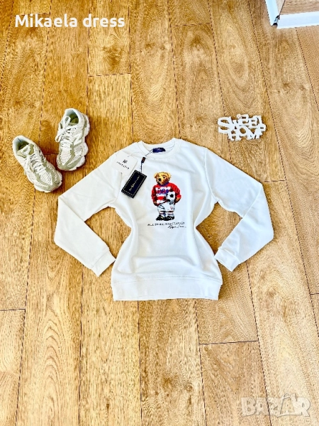 Нов син памучен суичър на Polo Ralph Lauren. Суперсвеж и готов за носене. Подходящ за всекидневието., снимка 1