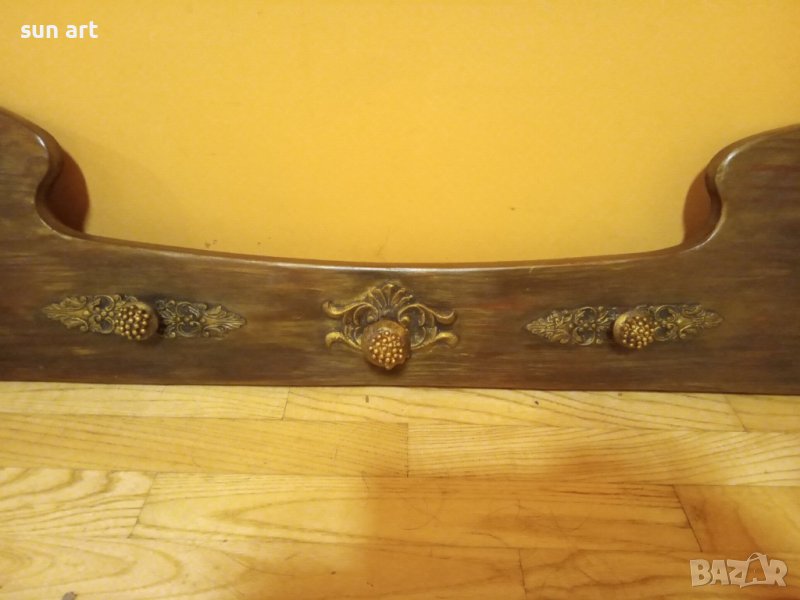 антична дървена закачалка, снимка 1