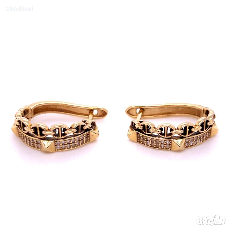 Златни обеци 6,08гр. 14кр. проба:585 модел:36019-2, снимка 1