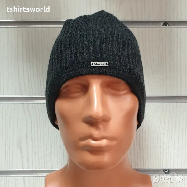 Нова мъжка зимна шапка MAREX в тъмносив цвят, снимка 1