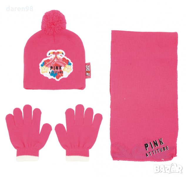 Комплект шапка,шал,ръкавици FLAMINGO ., снимка 1