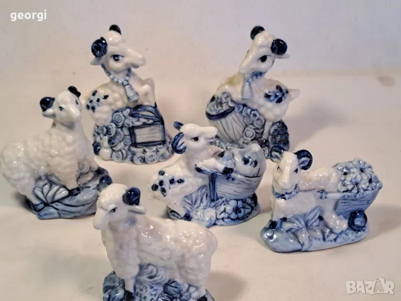 колекция порцеланови фигурки на овни касичка 25/3, снимка 1