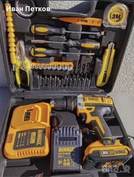 Акумулаторен ударен винтоверт Dewalt 36V с 2 батерии, снимка 1