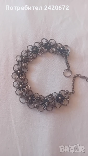 сребърна  гривна  филигран, снимка 1