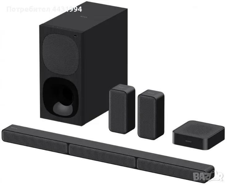 Аудио система, Sony HT-S40R, 5.1ch Home Cinema Soundbar System, black, снимка 1