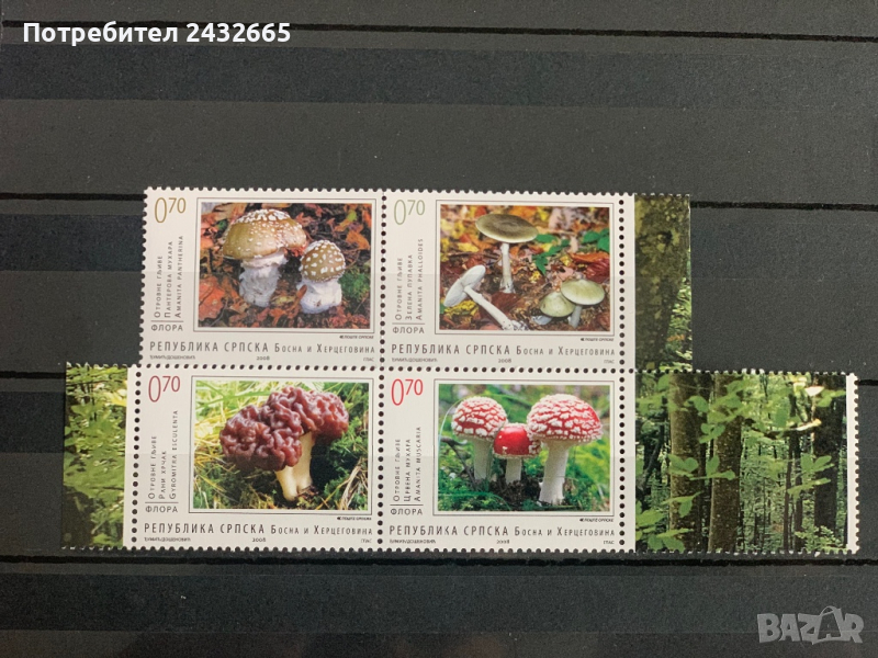 980. Босна и Х.( Реп.Сръбска ) 2008 = “ Флора. Отровни гъби.  ”,**,MNH , снимка 1