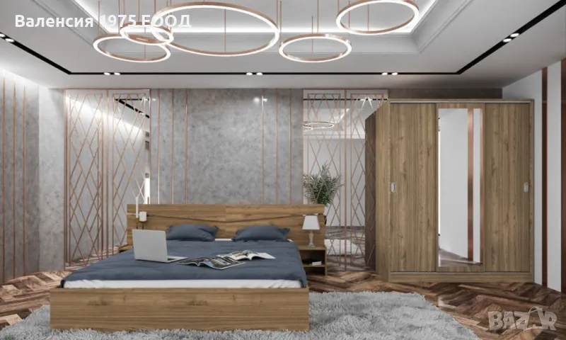 Спален комплект Сити 7074 орех адмирал, снимка 1