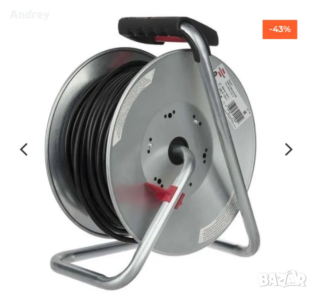 Ел.удължител Макара 50 метра с 2/4 гнезда , снимка 1