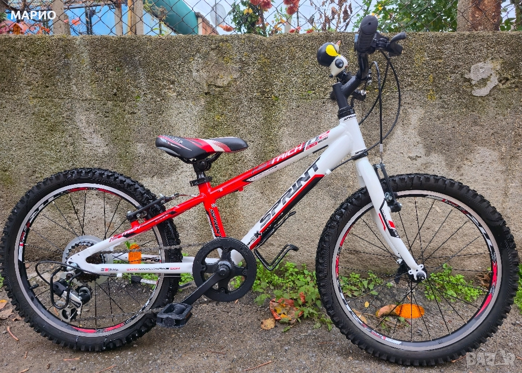 Алуминиев Детски велосипед 20цола 6 скорости палцови команди Перфектен, снимка 1