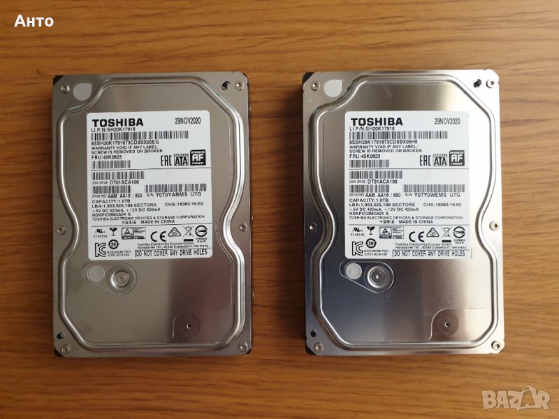 Продавам хард дискове за настолен компютър HDD Toshiba 1000GB (1TB), 2000GB (2TB), снимка 1