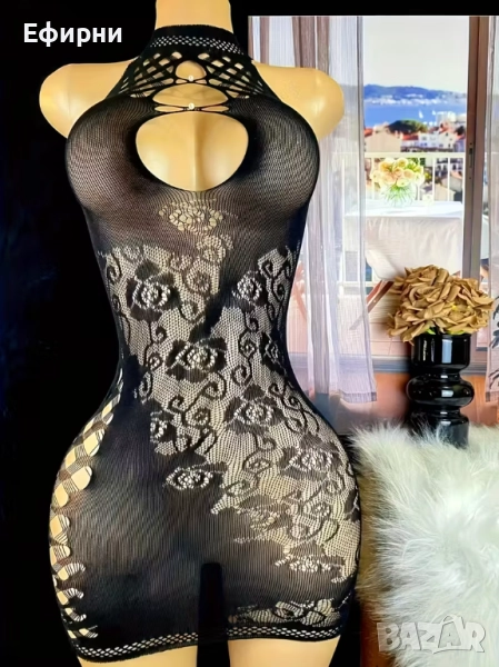 Дантелен корсаж, дантелен топ, Черен дантелен топ, снимка 1