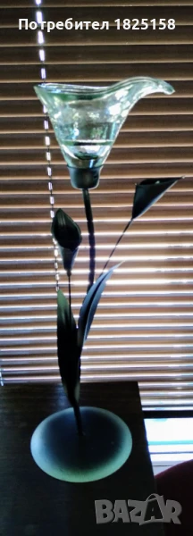 Елегантен свещник - кала., снимка 1