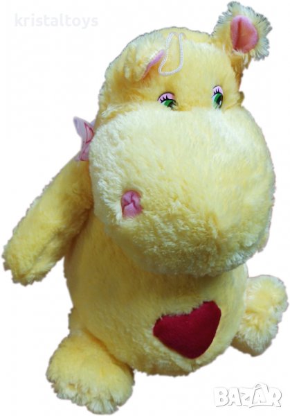 Хипопотам със сърце 40см., плюшена играчка, снимка 1