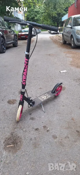 Тротинетка Raven Straight Black/Pink, Сгъваема, С ръчна спирачка, снимка 1