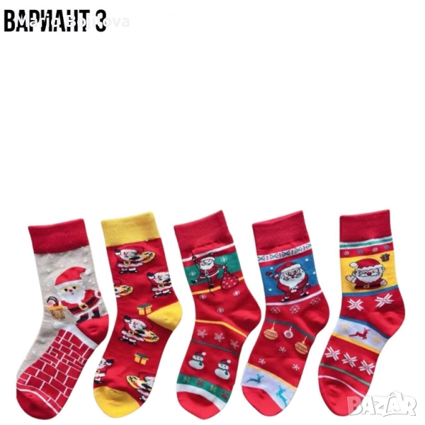 Дамски чорапи с коледни мотиви, снимка 1
