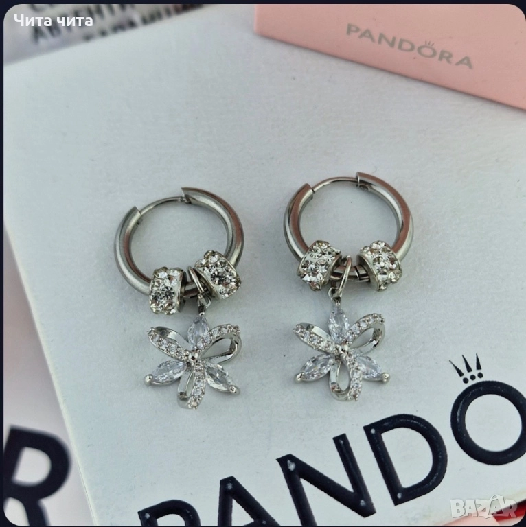 Обици “Цветна Елегантност” – медицинска стомана, снимка 1