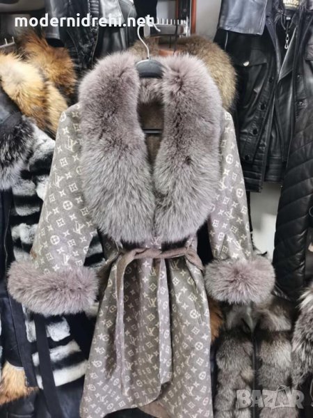 Дамско луксозно палто кашмир вълна и лисица код 147, снимка 1