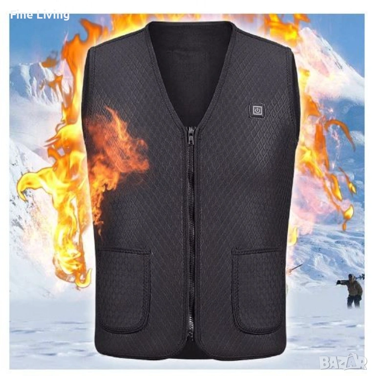 Унисекс електрически термичен елек за зимния период с USB свързаност/Ефективно предпазва от студ пре, снимка 1