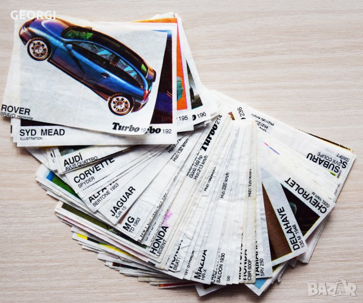 Картинки от дъвки Turbo, Турбо  пълен лот 70 бр. серия (121-190), снимка 1