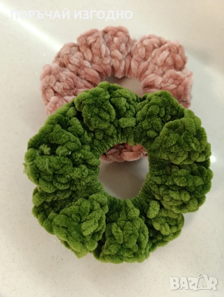 ПЛЮШЕНИ СКРЪНЧИТА ЗА КОСА 2 БРОЯ, снимка 1