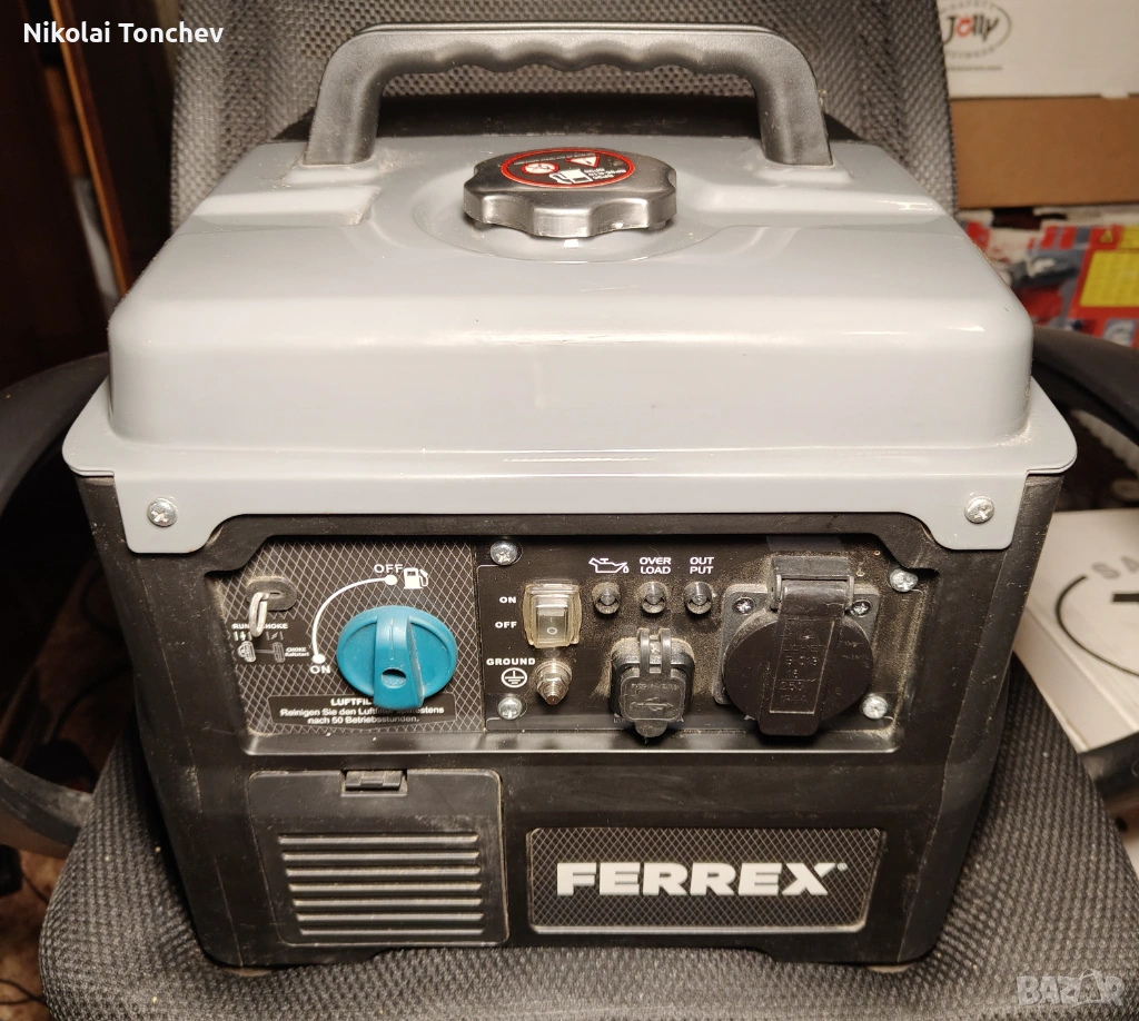 Преносим 4-тактов генератор FERREX 1200W, Germany, снимка 1