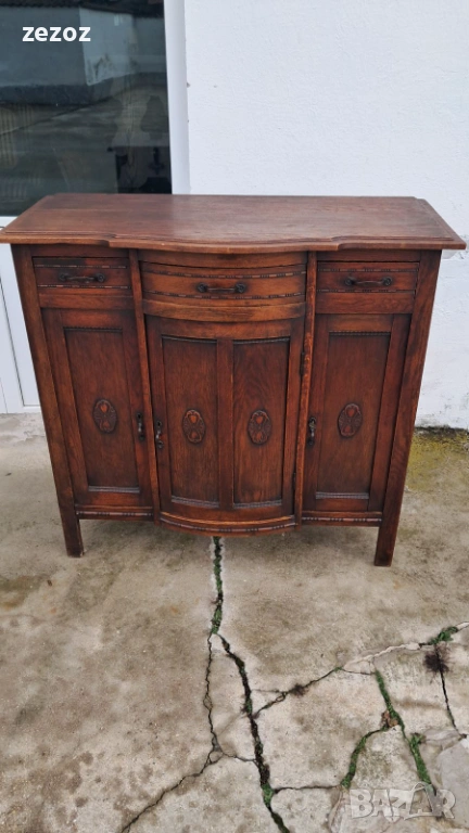 Шкаф антикварен масив №152, снимка 1