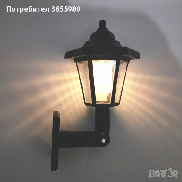 LED соларна стенна лампа H LED47. , снимка 1