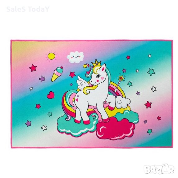 Детско килимче с еднорог, 90*60см, снимка 1