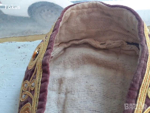 Стара шапка Тюбетейка ръчно изработена 19 век, снимка 5 - Антикварни и старинни предмети - 53366818