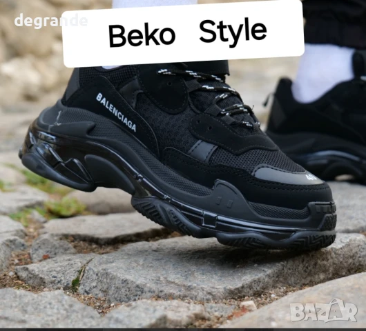 Черни дамски маратонки Balenciaga номерация 36 37 39 40 41 42 43 44, снимка 2 - Маратонки - 51034047