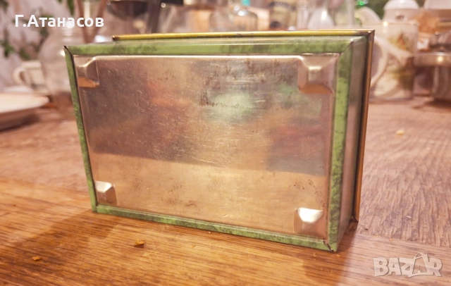 Метална кутиика от цигари Atos Pfau Auslese 50 cigaretten рядка колекционерска, снимка 10 - Антикварни и старинни предмети - 52694389