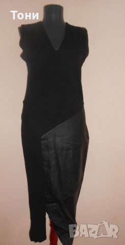 Дълга черна асиметрична рокля  Lefon, снимка 6 - Рокли - 28754889