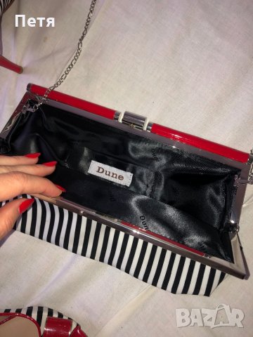 Dune Дамски обувки и чанта на райе, снимка 2 - Дамски обувки на ток - 28740432