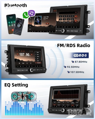 CAMECHO 1G+32G Android 13 автомобилна стерео система за Ford F150/F250, снимка 6 - Аксесоари и консумативи - 52071976