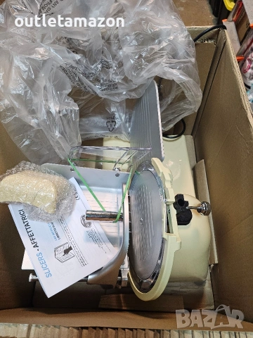 Електрическа колбасорезачка Rgv 25 Special Edition, цвят слонова кост, алуминий, снимка 6 - Други - 53559708