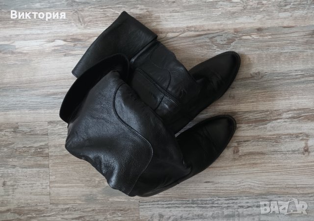 Дълги Дамски Ботуши над коляното от естествена кожа, номер 38, снимка 5 - Дамски ботуши - 43355046