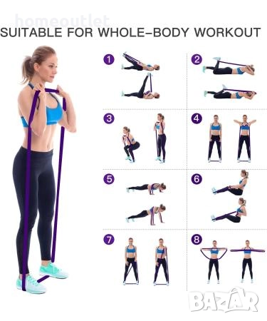 ПРОМОЦИЯ Професионална лента за тренировки, 15–36 кг съпротивление - BESTOPE - X0015YZGAH, снимка 6 - Йога - 52836948