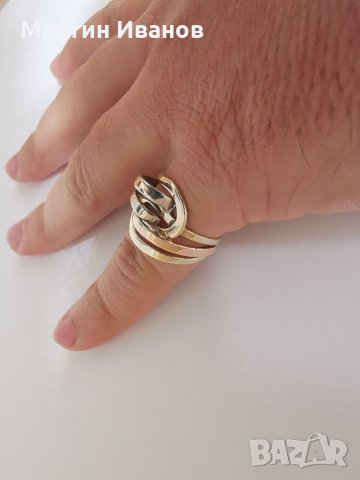 Златен пръстен три цвята злато , снимка 9 - Пръстени - 36987193